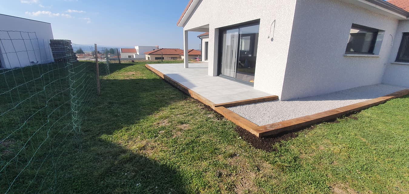 Réalisation d'une allée en gravie 1