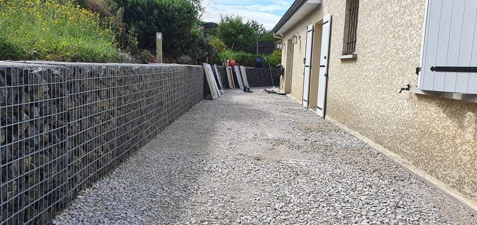Terrasse grès ceram pose sur plot